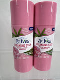 (2) St. Ives Cleansing Stick Pink Rose Water &  Bamboo Hydrate  1.59 oz