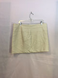 Express Faux Leather White Creme Nude Bandage Miniskirt Mini Skirt Sz 14 x