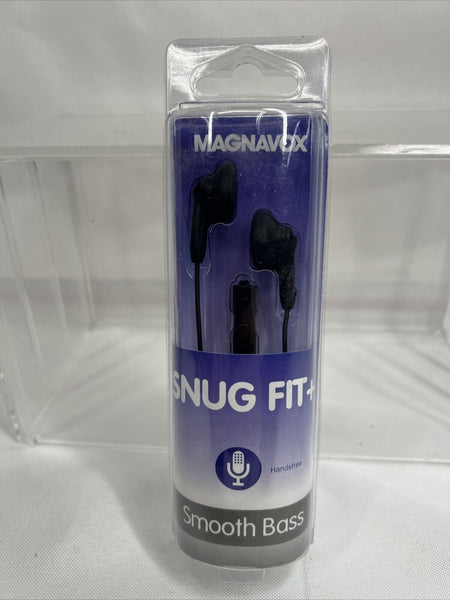 Black  Magnavox SNUG FIT+  Gummy Earbuds Microphone Smooth Bass COMBINESHIP