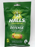 (2) Halls Defense Vitamin C Immune Supplement Citrus Cough Drops 30ct Lemon Oran