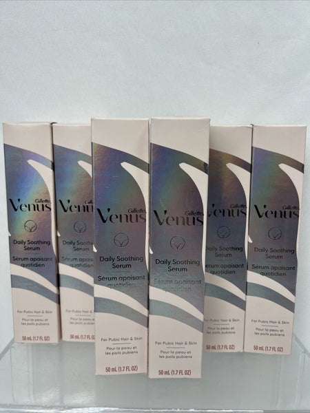 (6) Gillette Venus AfterShave Pubic Hair Bikini Daily Soothing Serum Lotion 1.7o