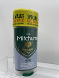 (2) Mitchum Men Triple Odor Anti-Perspirant Deodorant Unscented Gel 3.4oz Each