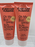 (2) Everyday Humans Oh My Bod! SPF50 Ultra Light Face Body Sunscreen Hyaluronic