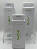 (3) Native Body Wash Cucumber & Mint Sulfate /Paraben Free Dye Free - 18oz