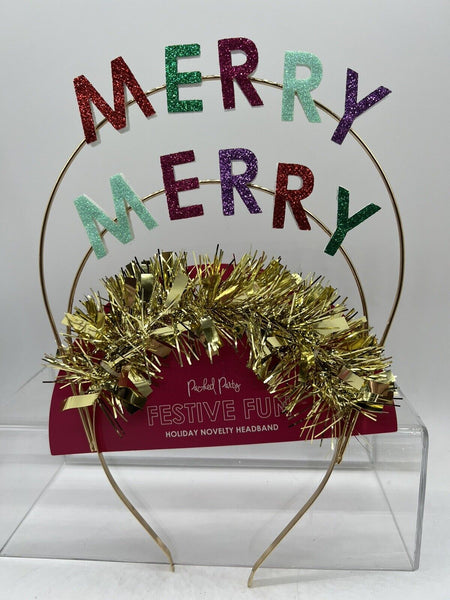 Pack Party Merry Christmas Novelty  ￼Headband Gold Multicolor COMBINE SHIP