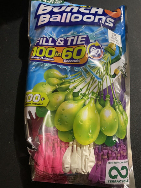 ZURU 100 Bunch O Balloons Individual Water balloons SPEED Fill  Random Colors