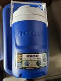 Blue IGLOO Laguna Pro Beverage Cooler 1/2 Gallon Sports Hooks Handle Water Jug