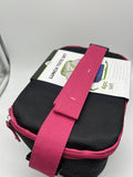 Eco One Insulated 4 Piece Set Canvas Lunch Tote 2 Containers Ice Pack Black Pink