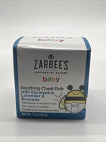 Zarbee's Naturals Baby Chest Rub  Eucalyptus, Lavender Beeswax 1.5oz COMBINESHIP
