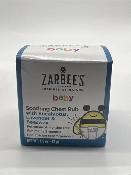 Zarbee's Naturals Baby Chest Rub  Eucalyptus, Lavender Beeswax 1.5oz COMBINESHIP
