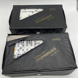 (2) Havana double 6 domino set Of 55 Seal Carrying Case Heavy Weight Black White