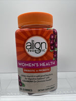 Align Probiotic Women's Health PreBiotic + Probiotic 50 Gummies Dualbiotic 1/25