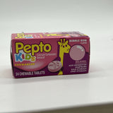 Pepto Bismol Kids Chewable  Bubble Gum Flavor 24ct  4/25 COMBINE SHIPPING!