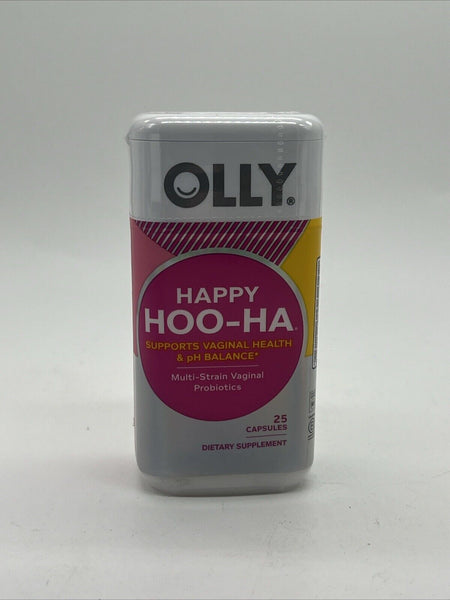 OLLY Happy Hoo-Ha Capsules Probiotic Women Vaginal Health Ph Balance 25 Ct 4/25