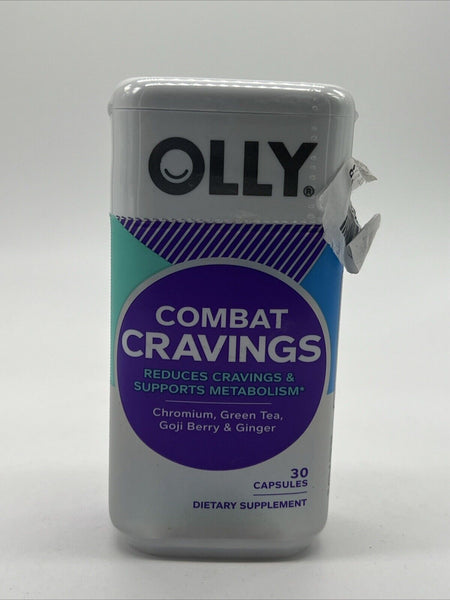 Olly COMBAT CRAVINGS Metabolismj Support green tea 30 capsules 7/26 COMBINESHIP