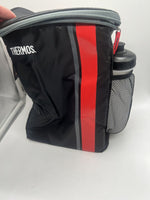 Thermos 12 Can Water Bottle Pouch Cooler Bag Lunch Tote Insulated Zip Closure