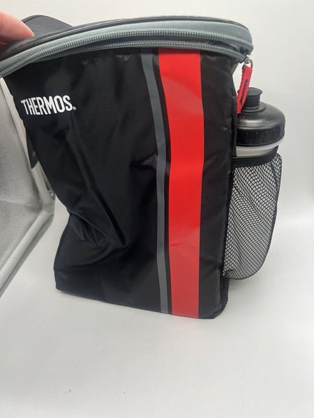 Thermos 12 Can Water Bottle Pouch Cooler Bag Lunch Tote Insulated Zip Closure