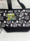 Igloo Cooler Insulated Bag Dual Compartment Pouch Zipper Black Lunch 9 Can Tote