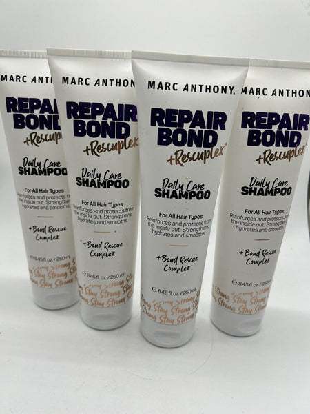 (4) Mark Anthony Repair Bond + Rescuplex Smooth Shine Daily Care Shampoo 8.45 oz