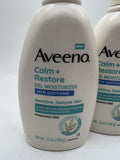 (2) AVEENO Calm + Restore Gel Moisturizer Soothing Delicate Dry Sensitive 12 oz