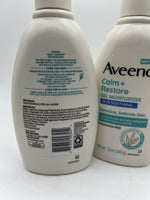 (2) AVEENO Calm + Restore Gel Moisturizer Soothing Delicate Dry Sensitive 12 oz