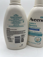 (2) AVEENO Calm + Restore Gel Moisturizer Soothing Delicate Dry Sensitive 12 oz