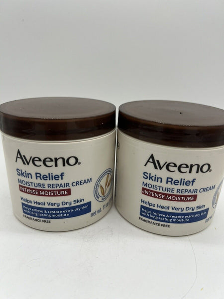 (2) Aveeno SkinRelief Intense Moisture Repair Creme Triple Oat Complex 11 oz