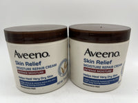 (2) Aveeno SkinRelief Intense Moisture Repair Creme Triple Oat Complex 11 oz