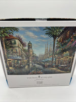Spanish café 1000 Pieces Thomas Kinkade 26"x19" Ceaco Puzzle Bonus Poster