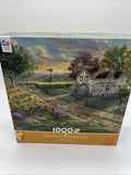 Sunflower Fields  1000 Pieces Thomas Kinkade 26"x19" Ceaco Puzzle Bonus Poster