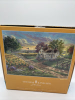 Sunflower Fields  1000 Pieces Thomas Kinkade 26"x19" Ceaco Puzzle Bonus Poster