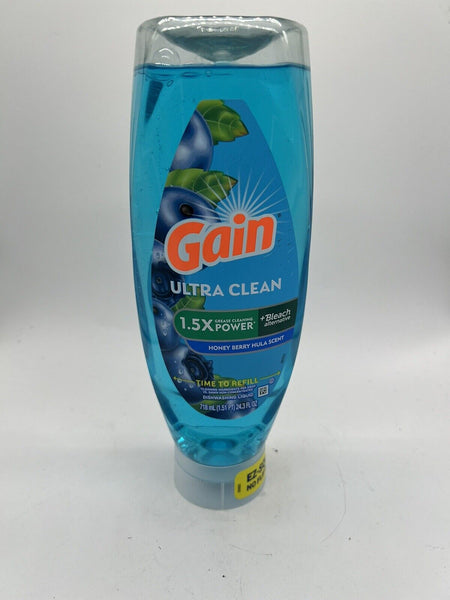 Gain EZ-Squeeze Dishwashing Liquid Dish Soap, Honeyberry Hula, 24.3 fl oz