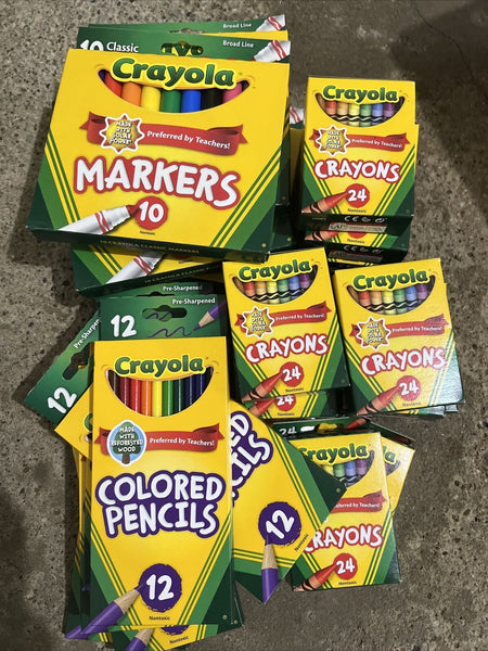 (26) Crayola Crayon Marker Colored Pencil Kid Craft Teacher Student School Bulk