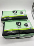 (2) U by Kotex Security Ultra Thin Pads Wings Heavy incontinence 32ct 64 Total