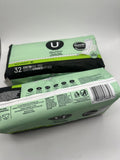 (2) U by Kotex Security Ultra Thin Pads Wings Heavy incontinence 32ct 64 Total