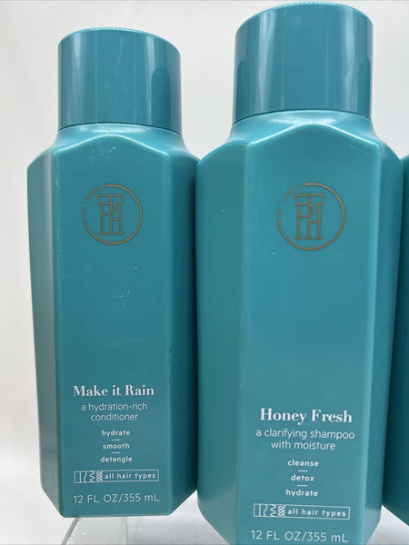 (2) TPH Taraji Honey Fresh Shampoo & Conditioner Make It Rain 12oz Detox Hydrate