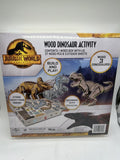 Jurassic World Dominion Wood Dinosaur Activity Set Kids Ages 3+ wooden storage