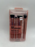 Real Techniques Face Base Makeup Brush Kit Buff 4pc Contour Setting Powder Eye