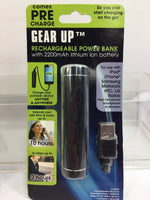 (2) Black Gear Up 2200 MAH Powerbank Portable Charger iPhone fresh Micro USB