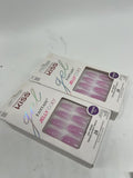 (2) Kiss Gel Fantasy Ombré Pink Jelly Translucent 28 Nails Medium Sculpted 89851