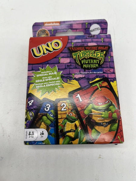 UNO Teenage Mutant Ninja Turtles "Mutant Mayhem" Card Game Leonardo Michealangel