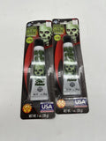 (2) Glow In Dark Makeup Color Green Glow Water Washable Halloween Costume 1oz