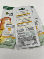 (3) Garnier Green Labs Brightening Serum Mask Pinea-C Concentrated Sheet Mask