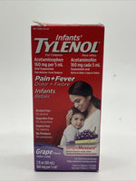 Tylenol Infant Grape Flavor Pain + Fever 2oz Acetaminophen 11/24+ COMBINESHIPPIN