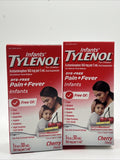(2) Tylenol Infant Cherry Flavor Pain + Fever 1oz Simple Acetaminophen 10/25