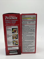 (2) Children's Tylenol Grape Flavor Cold + Flu Cough Runny Nose Liquid 4oz 12/25