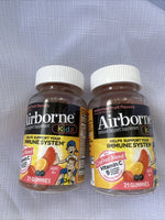 (2) Airborne Immune Support Kids Assorted Fruit Flavors 42 TOTAL Gummies