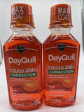 (2) Vicks DayQuil Cough DM + Congestion Relief Liquid Max Coat 12 oz 11/25