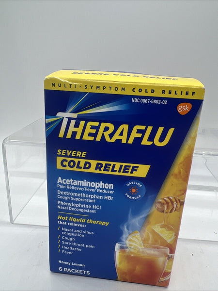 Theraflu Daytime Honey Lemon Flu Relief Max Strength Powder 6ct 2026 COMBINESHIP