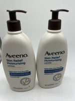 (2) Aveeno Relief Moisturizing Lotion Fragrance Free Moisturizer Dry 18oz